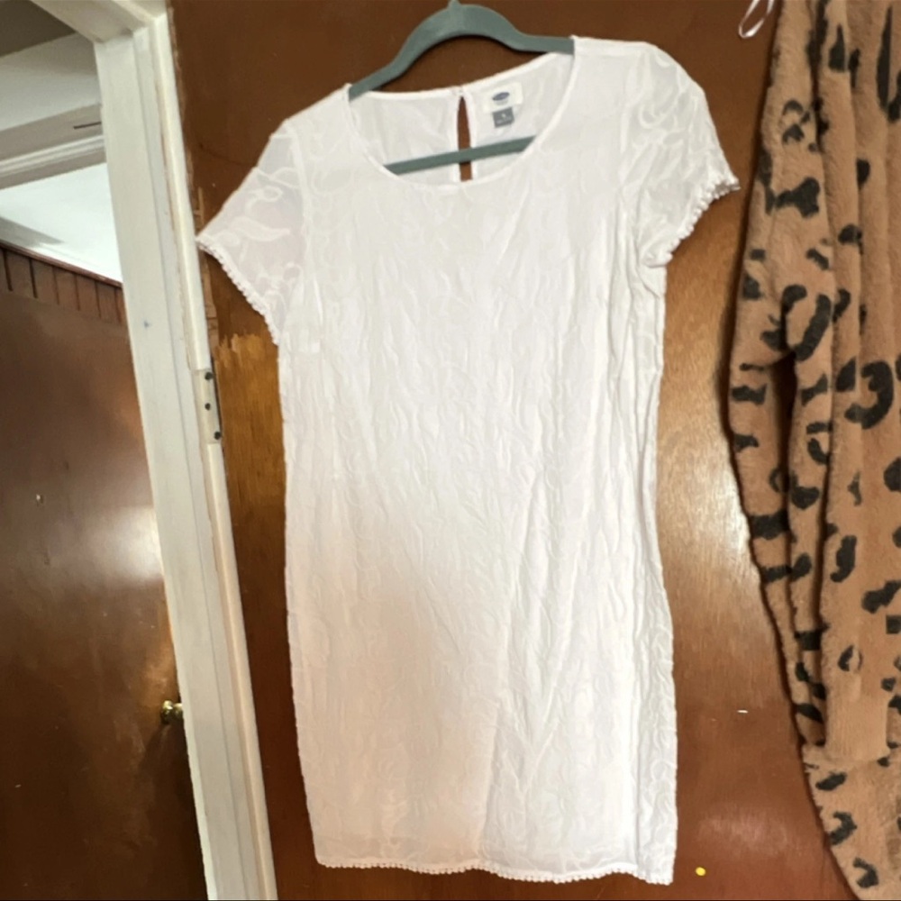 Old Navy White Textured Dress